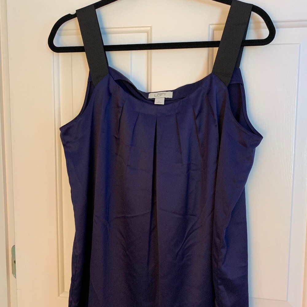 Navy Tank Top With Black Straps
